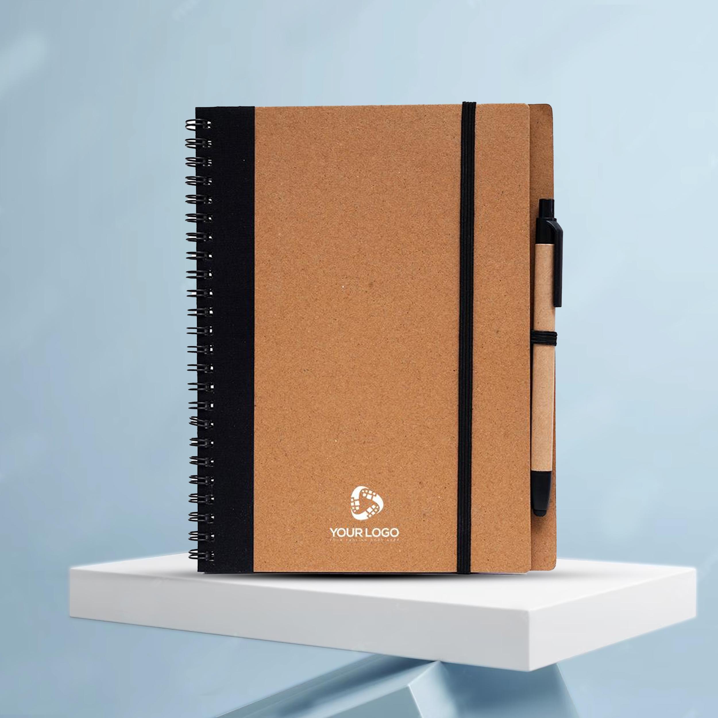 Recycled Notebook With Stylus Pen With Logo